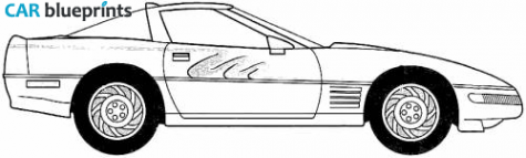 1984 Chevrolet Corvette C4 ZR-1 Coupe blueprint