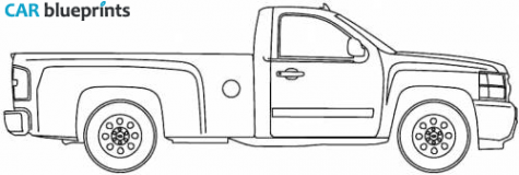 2011 Chevrolet Silverado Regular Cab Pick-up blueprint