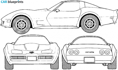 1982 Chevrolet Corvette C3 Coupe blueprint