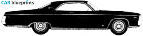 1970 Chrysler 300 2-door hardtop Sedan blueprint