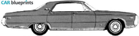 1970 Chrysler 300 4-door hardtop Sedan blueprint