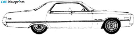 1971 Chrysler 300 4-door hardtop Sedan blueprint