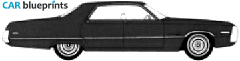 1971 Chrysler 300 4-door hardtop Sedan blueprint