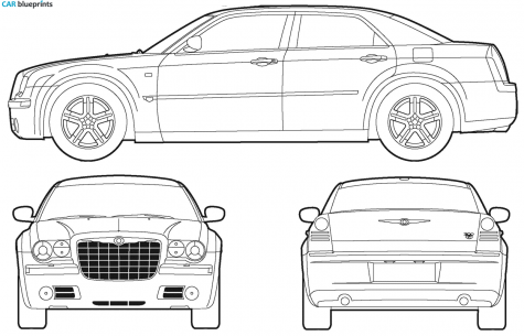 2005 Chrysler 300C Sedan blueprint