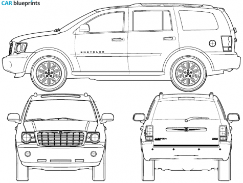 2007 Chrysler Aspen SUV blueprint