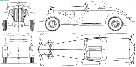 1932 Chrysler Custom Imperial Roadster blueprint