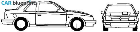 1989 Chrysler ES Coupe blueprint