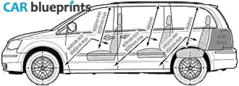 2008 Chrysler Grand Voyager 2.8 CRD Limited Minivan blueprint