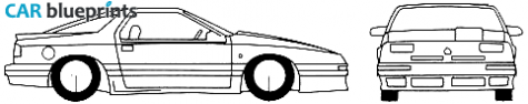 1989 Chrysler GS Turbo Shelby Coupe blueprint