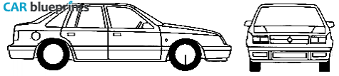 1989 Chrysler GTS Sedan blueprint