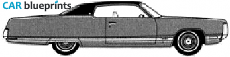 1972 Chrysler Imperial LeBaron Brougham 2-door Hardtop Coupe blueprint