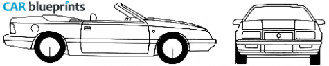 1989 Chrysler LeBaron Convertible Cabriolet blueprint