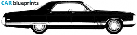 1971 Chrysler New Yorker 4-door Hardtop Sedan blueprint