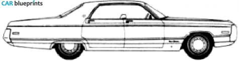 1971 Chrysler New Yorker 4-door Hardtop Sedan blueprint