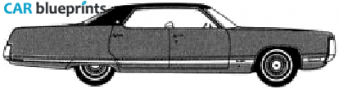 1972 Chrysler New Yorker Brougham 4-door Hardtop Sedan blueprint