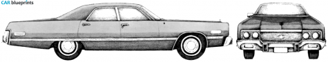 1973 Chrysler Newport Custom 4-door Hardtop Sedan blueprint