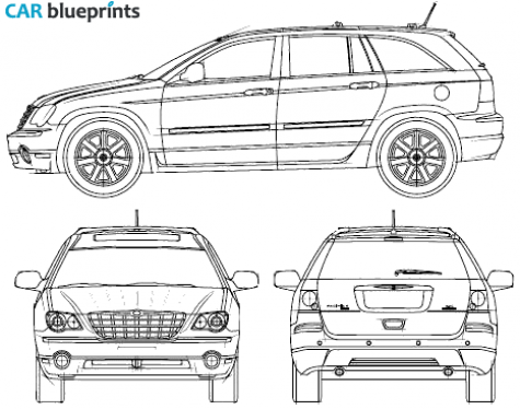 2007 Chrysler Pacifica SUV blueprint