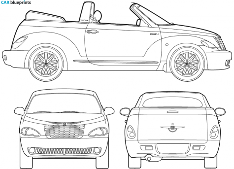 2007 Chrysler PT Cruiser Cabrio Cabriolet blueprint