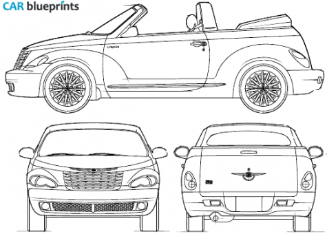 2007 Chrysler PT Cruiser Convertible Cabriolet blueprint