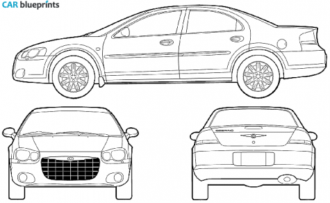 2005 Chrysler Sebring Sedan blueprint