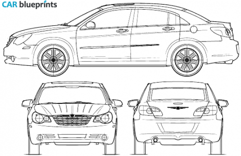 2007 Chrysler Sebring Sedan blueprint