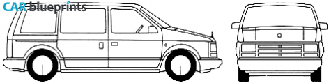 1989 Chrysler Voyager Minivan blueprint