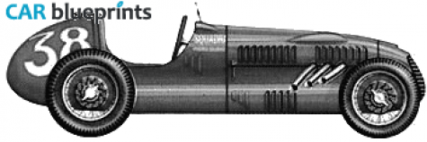 1946 Cisitalia D46 F1 GP OW blueprint