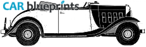 1933 Citroen 10CV Cabriolet blueprint