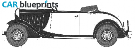 1933 Citroen 10CV Cabriolet blueprint