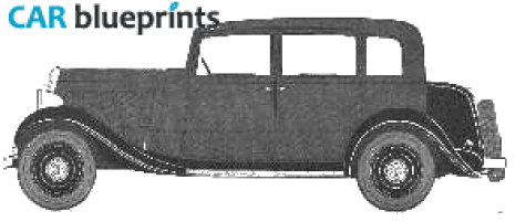 1933 Citroen 10CV Sedan blueprint