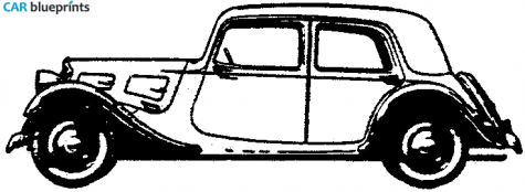 1939 Citroen 11CV Traction Avant Sedan blueprint