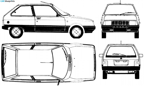 1984 Citroen Citroen Axel Hatchback blueprint