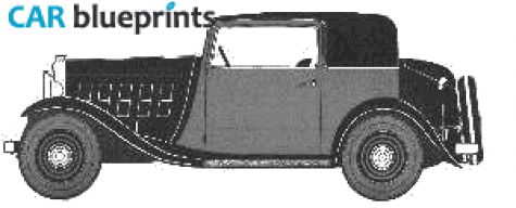 1932 Citroen 15 L Coach Wagon blueprint