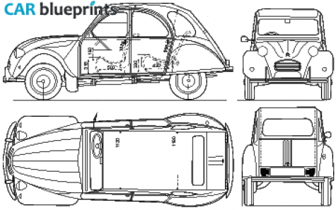 1979 Citroen 2CV Hatchback blueprint