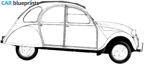 1965 Citroen 2CV6 Hatchback blueprint