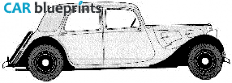 1938 Citroen 7CV  Traction Avant Cabriolet blueprint