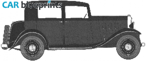 1930 Citroen 8CV Sedan blueprint