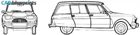 1974 Citroen Ami 8 Break Wagon blueprint