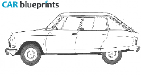 1974 Citroen Ami 8 Sedan blueprint