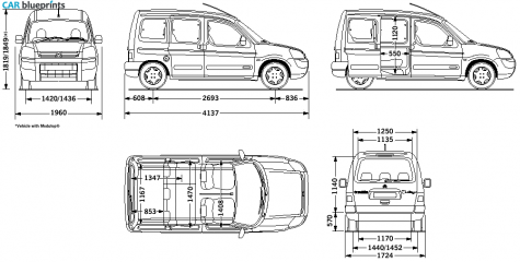 2004 Citroen Berlingo Minivan blueprint
