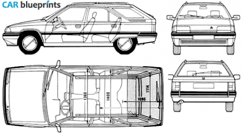 1983 Citroen BX Break Wagon blueprint