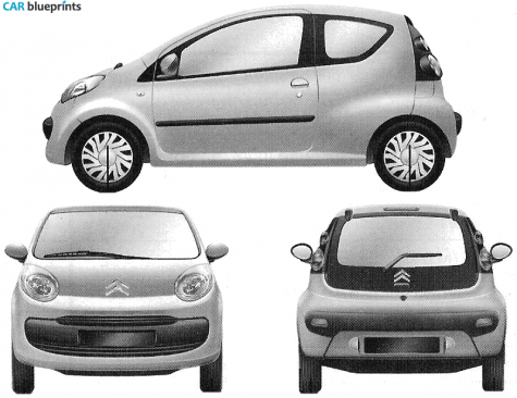 2006 Citroen C1 3-door Hatchback blueprint