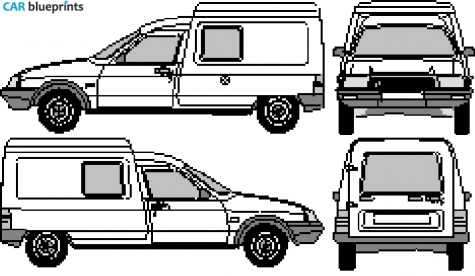 1992 Citroen C15 Wagon blueprint