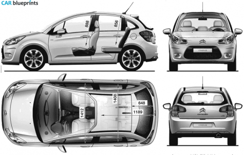 2010 Citroen C3 Hatchback blueprint