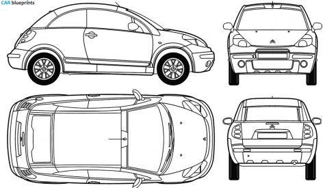 2003 Citroen C3 Pluriel Cabriolet blueprint