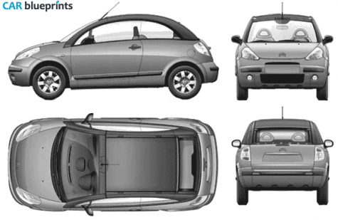 2003 Citroen C3 Pluriel Cabriolet blueprint