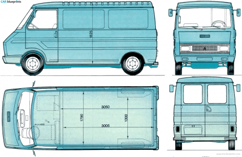 1980 Citroen C35 Van blueprint