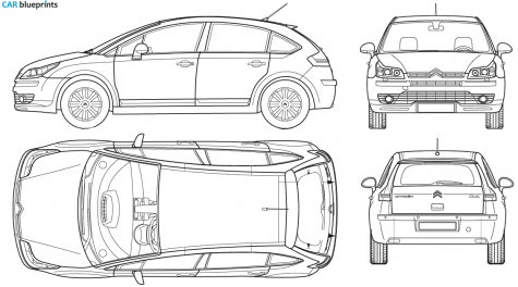 2004 Citroen C4 5-door Hatchback blueprint