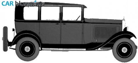 1929 Citroen C4 Conduite Interieure Sedan blueprint