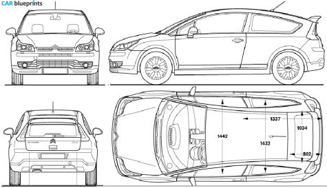 2006 Citroen C4 Coupe blueprint